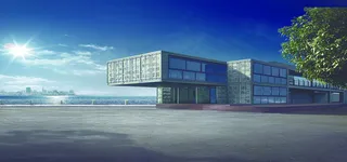 建筑城市公路大气蓝色淘宝海报背景高清