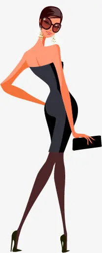 墨镜女人免抠