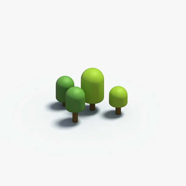 C4D树木与植物3D模型免抠