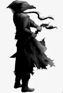 手绘落魄剑客免抠