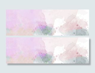 粉色清新水彩风纹理banner高清