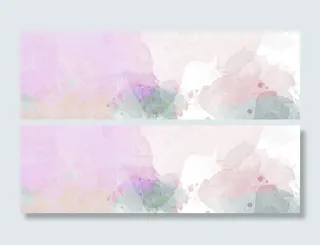 粉色清新水彩风纹理banner高清