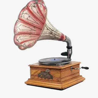 粉色漆留音机免抠