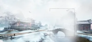 梦幻古风建筑淘宝海报背景高清