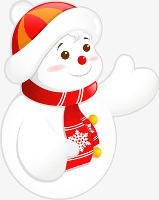 白色卡通雪人免抠