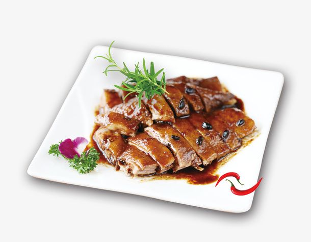 焖鹅肉美味食品肉类免抠