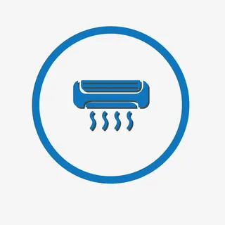 蓝色简约圆形过滤器图标免抠