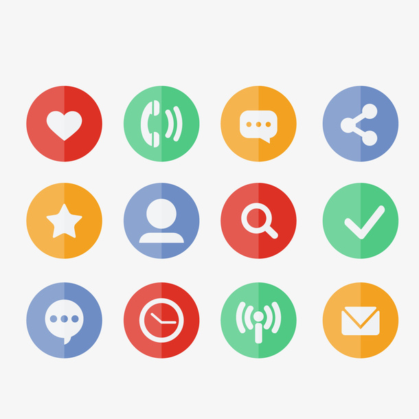 圆形社交媒体图标矢量图免抠图标元素