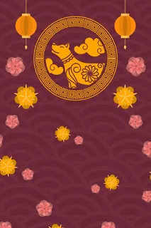 矢量狗年卡通棕色海浪纹理背景高清