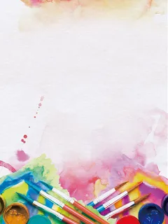 彩色美术班招生宣传海报高清