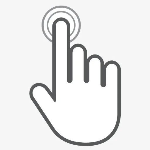 手绘点击手势人物免抠