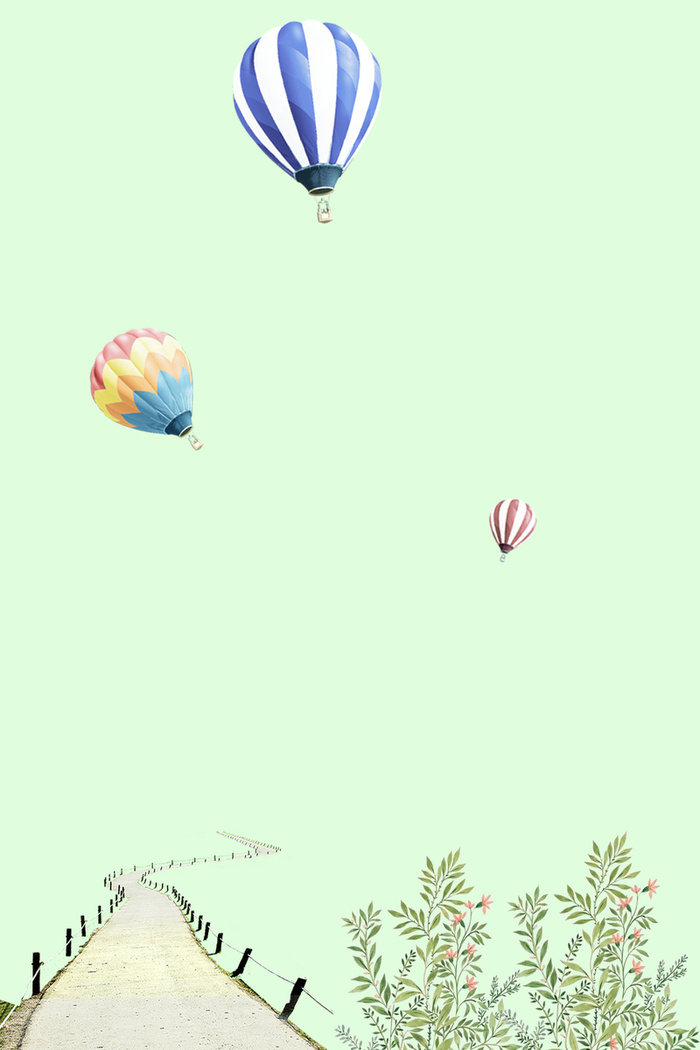 浪漫春天小清新文艺手绘春天海报背景图之七高清