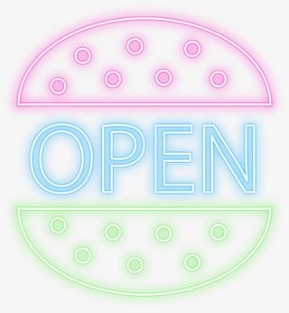 汉堡霓虹灯免抠