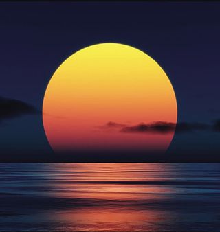 月亮海水背景图