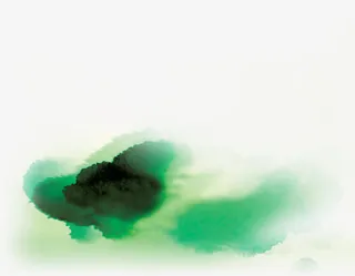 绿色抽象艺术墨迹免抠