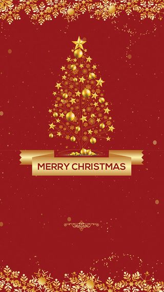 圣诞节金色雪花边框H5背景高清