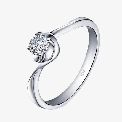 周大福唯爱钻石戒指免抠