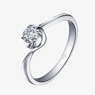 周大福唯爱钻石戒指免抠