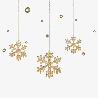 金色  雪花免抠