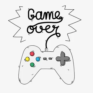 矢量游戏结束免抠