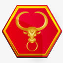 金牛标志标签免抠