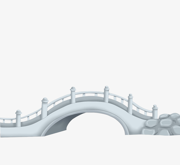 复古建筑中国风格桥免抠