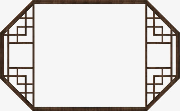 木质古风窗户免抠