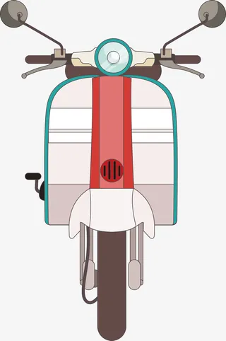 摩托车正视图免抠