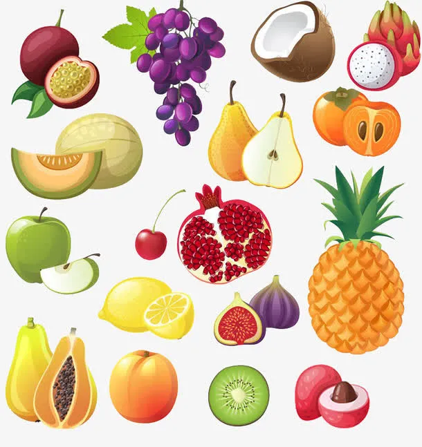 水果合集素菜免抠