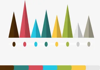 可爱彩色三角图.免抠