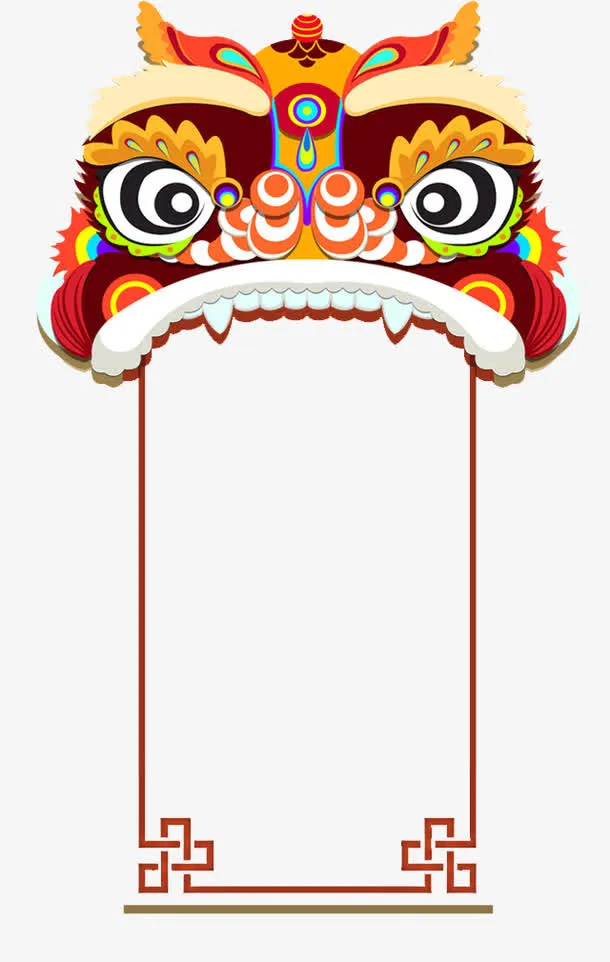 长龙边框免抠