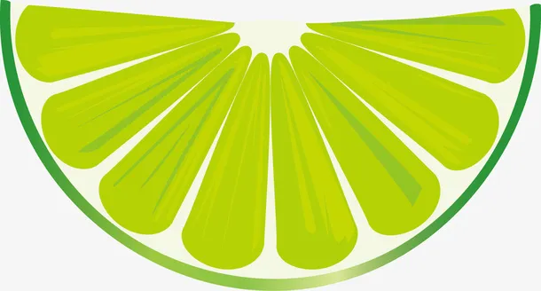 青柠檬片矢量素材图免抠