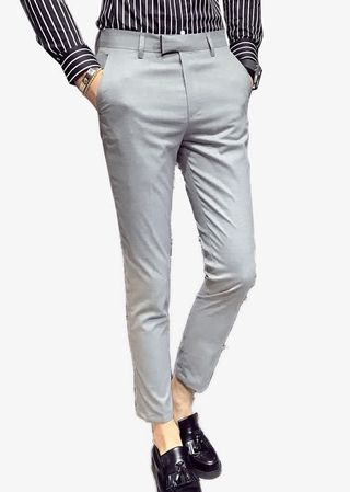 男士西裤休闲薄款免抠