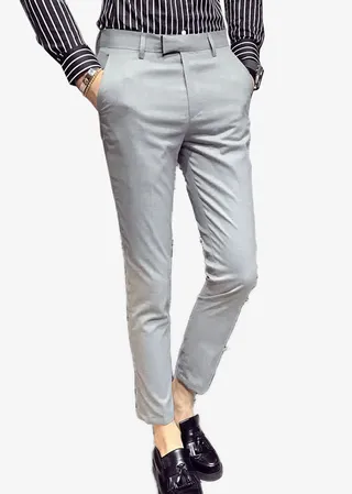 男士西裤休闲薄款免抠