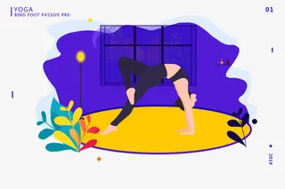 扁平人物场景插画免抠