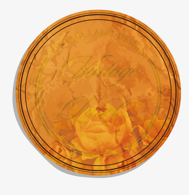 圆圈复古边框免抠