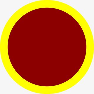 黄色边框暗红色底色圆标免抠
