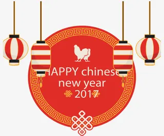 红色除夕海报免抠