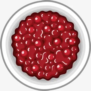 红色扁平美味红豆汤免抠