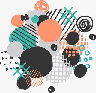 几何图形壁画免抠