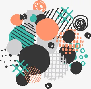 几何图形壁画免抠