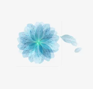 唯美半透明花瓣抽象花型免抠