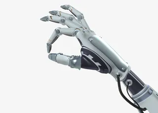 机械手捏住姿势免抠