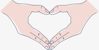 简约双手心形矢量图免抠