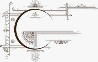 中国风线条装饰免抠