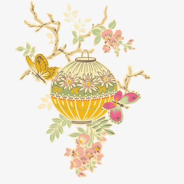 中国风 手绘灯笼免抠