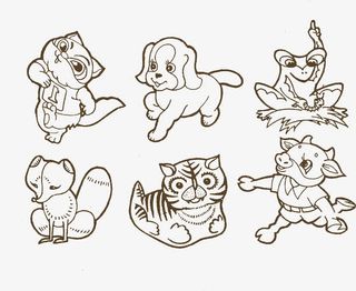 手绘棕色动物素材免抠