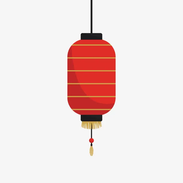 手绘中国风灯笼免抠