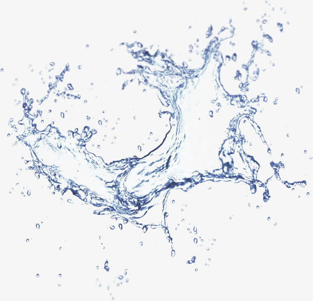 水水花水滴喷溅免抠