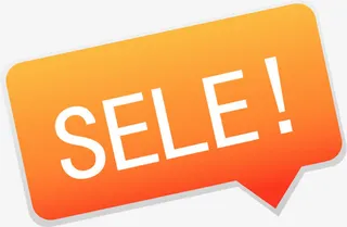 特价促销标签卡通黄色免抠